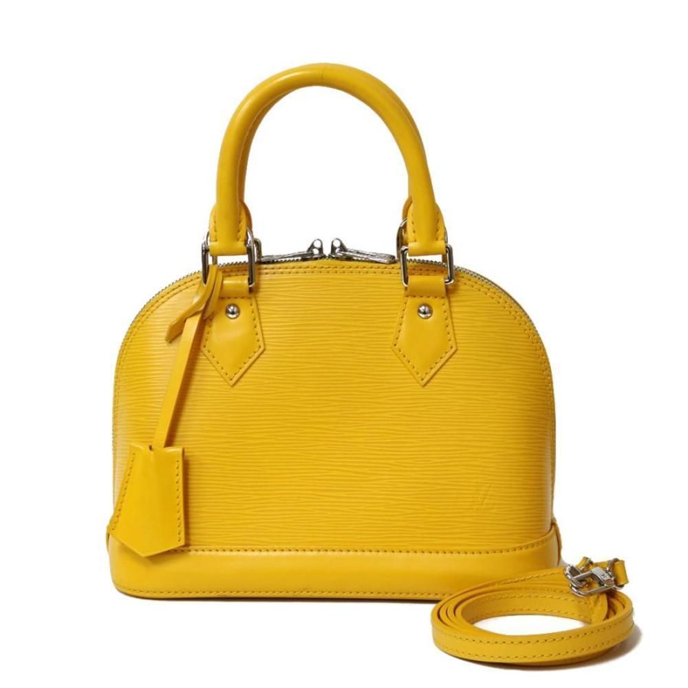 Louis Vuitton Alma BB Shoulder Bag Handbag Epi Leather Yellow